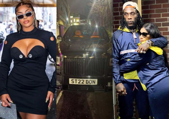 "Are dey back 2geda"- Netizens Reacts as Burna Boy reportedly gifts Stefflon Don a N280m Rolls Royce