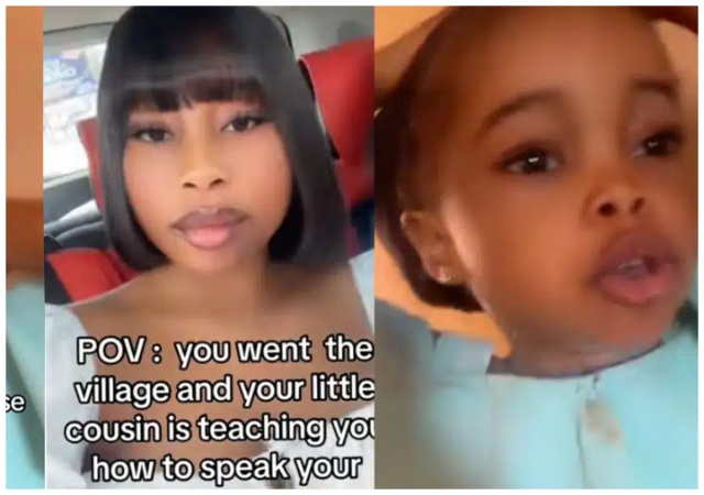  “This baby go sharp oh.”– Reactions as a little girl teaches cousin how to speak fluent Igbo language