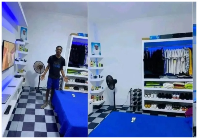  “This na my type of person” - Reactions as a young man shares photos of his well-organized one-bedroom apartment