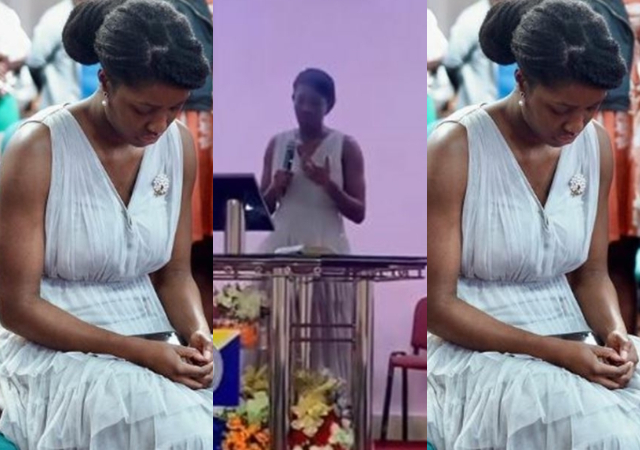 “See what you wore on pulpit” – Moses Bliss’ wife-to-be slammed over sleeveless outfit while preaching in church