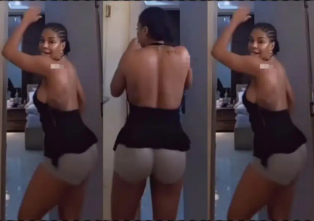 "Why don’t you people remember that have kids"- Outrage as Venita shows off dance skills in underwear