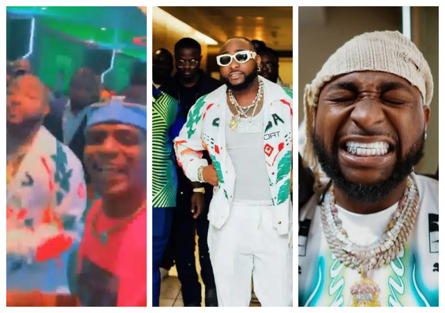 “30bgs go defend am online chop punch offline" - Reactions as Davido's aide hits a fan for attempting to take a picture