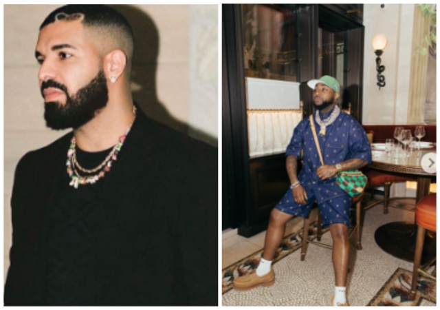 Rapper Drake comforts Davido after he loses three Grammy nominations at the 66th Grammy Awards