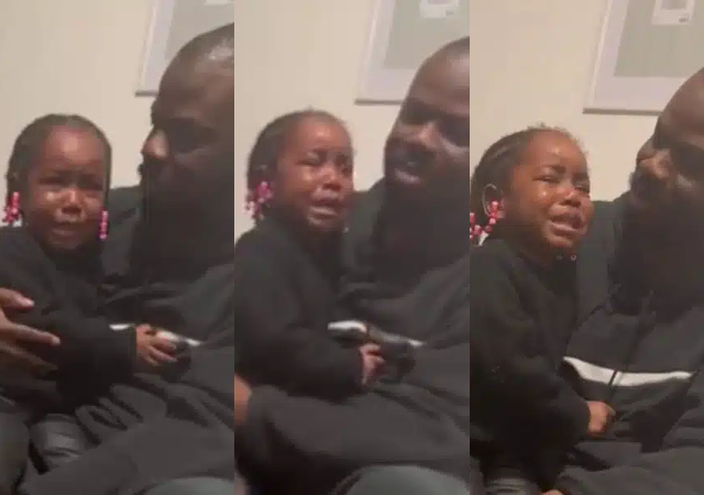Little girl surprisingly ask her father to beat her mother after she seizes her balloon