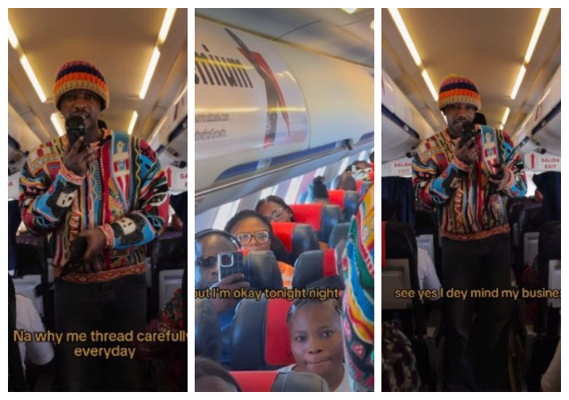 “New style unlocked" - Singer Magixx captures the heart of passengers on flight with live performance of his latest song ‘Okay’