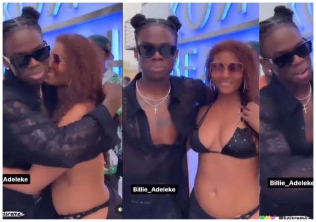 "Why is she wearing only bra" - Reactions as actress Osas Ighodaro and Rema link up together at Koko Beach