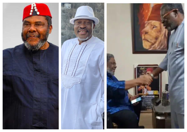 Kanayo Kanayo visits Pete Edochie in his Enugu residence, shares fun moments together, video trends