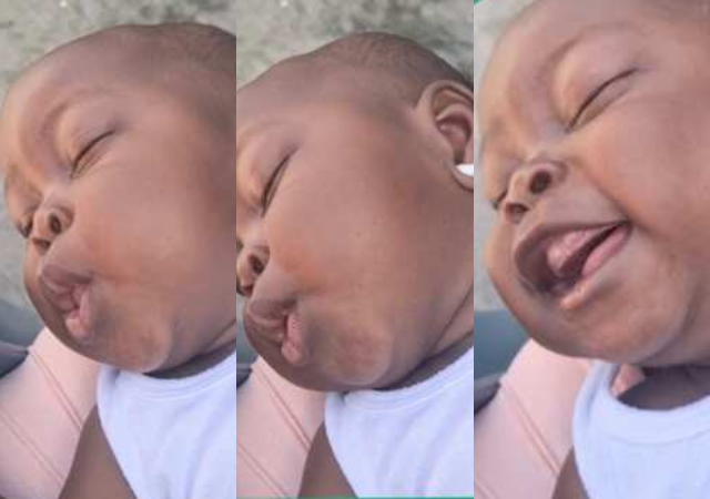 "70 years old man"-Adorable moment Baby Laughs Happily, Enjoys Moment When His Ears Are Tickled With Cotton Bud