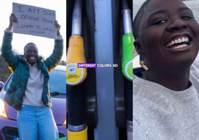 "I spend N79,000 to buy fuel daily"- Lady driving from London to Lagos claims