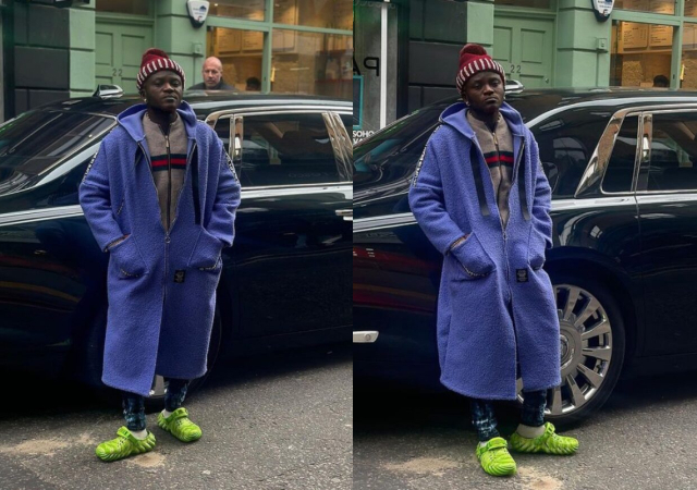 "Your drip dey always give headache, A whole Tony Montana of London"- Reaction as Portable steps out in style in London