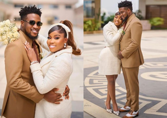 "Officially Mrs Atere": Fashion Designer Veekee James overjoyed as she finally weds lover