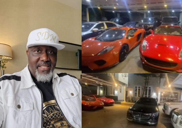 Dino Melaye shows off his newly built automatic car port housing 