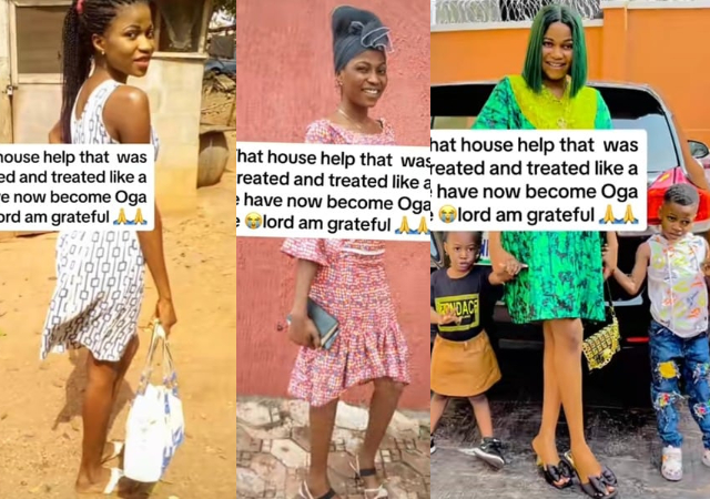 “From House help to House wife” – Ex-househelp shares shocking transformation as she becomes a wife and a mother