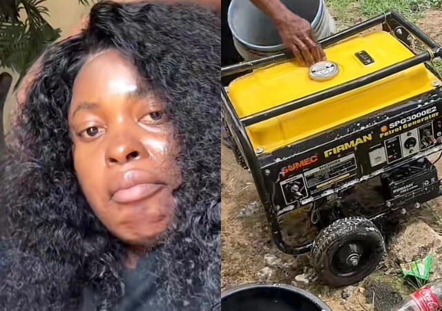 “Make he rub am skincare too" - Lady confused as mechanic washes her generator with soap & water