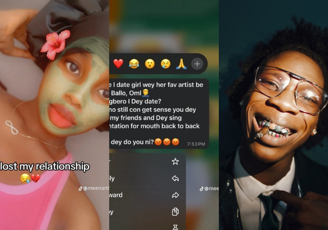 “Nah scope jare no be because of the songs” – Reactions as lady shares how she got dumped over Seyi Vibez’s songs