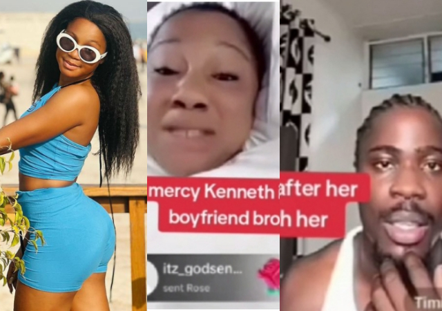 14-year old actress, Mercy Kenneth, cries in live video with boyfriend who broke up with her