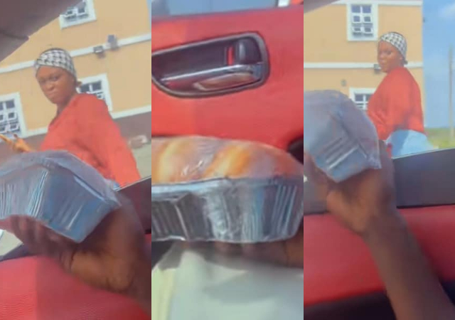 “See as una dey talk like Agbero" - Reactions as man woos lady with a pack Milky Doughnuts and Hollandia Milk
