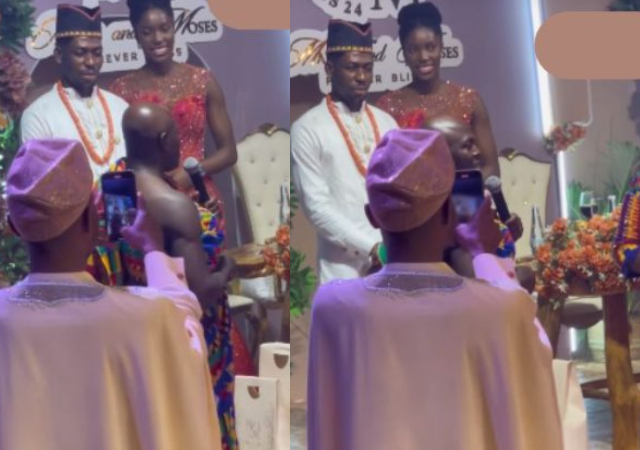"Marry from a good home" - Reactions as Moses Bliss father in-law gives singer key to his house in UK