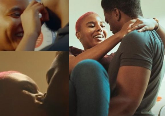 “Olumide is kissing his aunt” – Olumide Oworu’s romantic scene with Nancy Isime in new video sparks online buzz