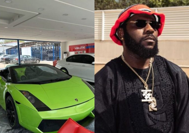 Rapper Odumodublvck gifts himself brand new Lamborghini Gallardo worth N390 million