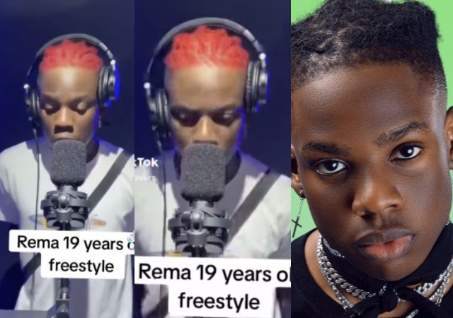 Throwback video of Rema doing freestyle in studio goes viral online