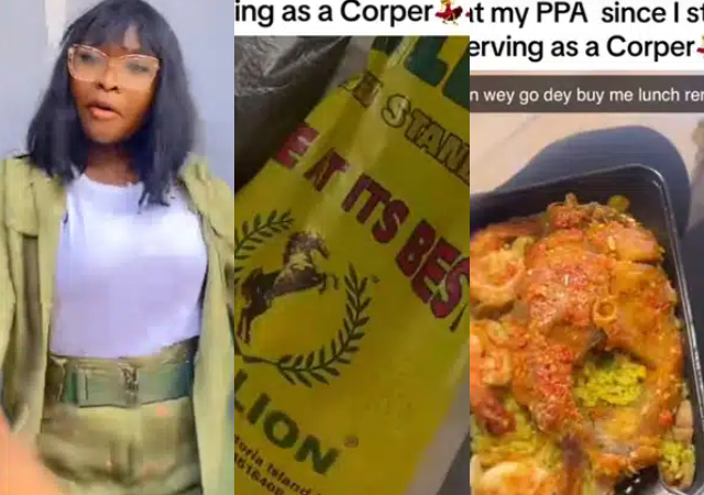 Youth corps member showoff delectable gifts from PPA since beginning of her NYSC