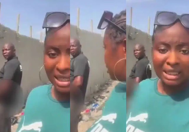 "All in the name of content" - Netizens react as lady records a man urinating by the roadside