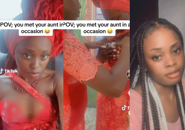 "None of my aunt fit try dis with me"- Reactions as aunt covers up niece's revealing outfit