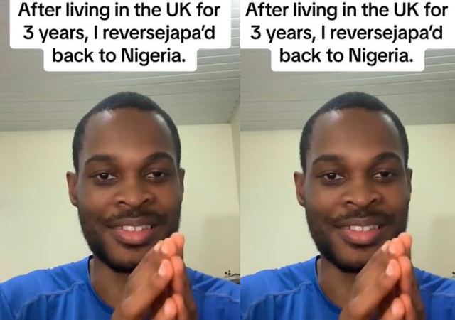 I Did Reverse 'Japa' - After 3-Years Man Counts Blessings After Running From UK Back To Nigeria