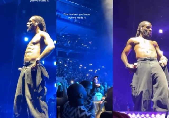 Singer Burna Boy excited as fans steals the moment, sing his hit song word for word at recent show