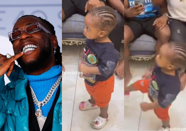“Oshey young Stepper” - Little baby sparks reactions as she expertly vibes to Burna Boy’s song