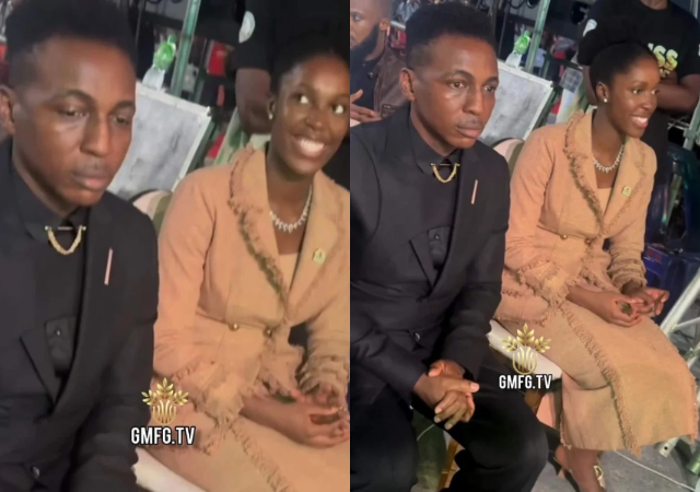 “You guys should let him breath" — Netizens reacts to Frank Edward’s expression as he sits next to Marie Bliss