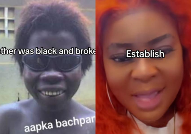 “This one really blished" -  Lady sparks reactions as she joins trendy challenge ‘Esther was black and broke'