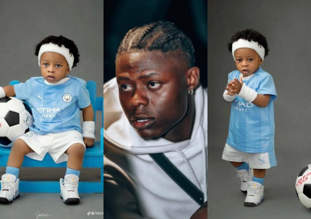 Liam, Late Mohbad's son marks first birthday with football-themed photoshoot