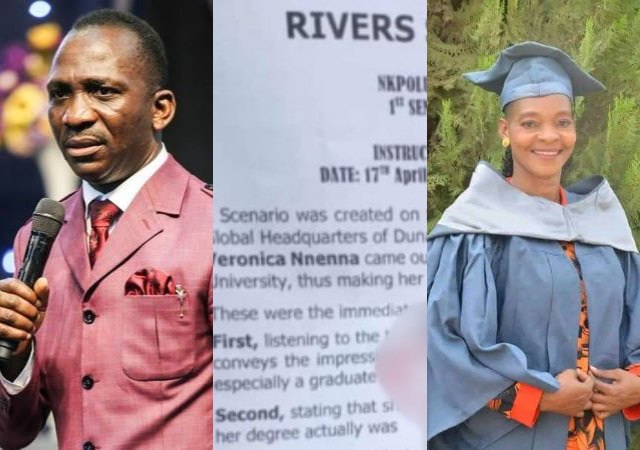 Pastor Paul Enenche and Veronica appears in examination question in Rivers State University