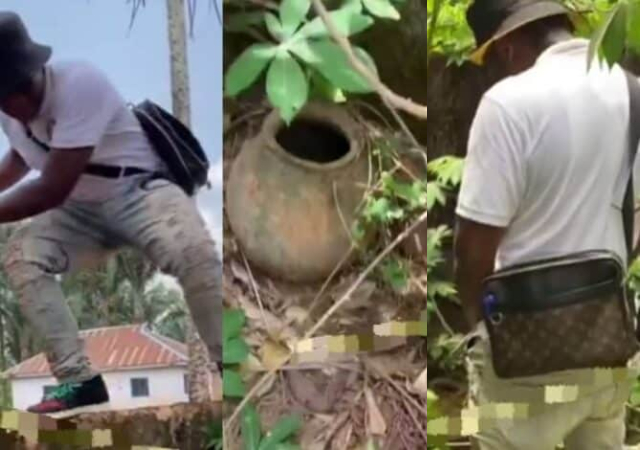 "We go keep this video” - Speed Darlington sparks online buzz as he visits his hometown after 22 years, urinates on juju