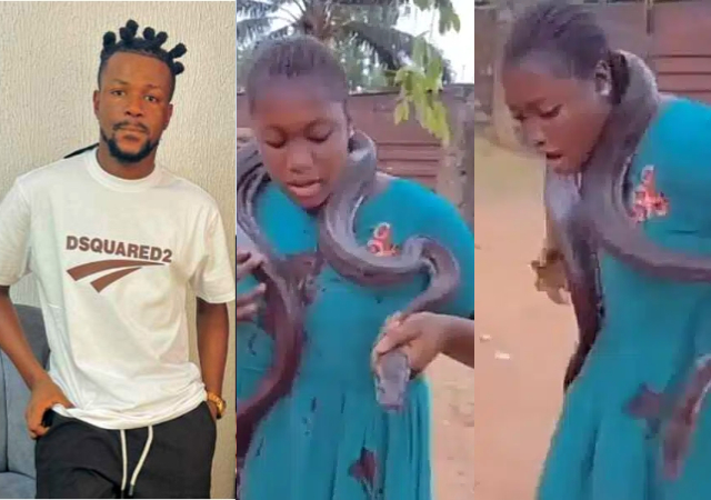 Stanley Ontop drags Nollywood producers for using live snake while shooting movies