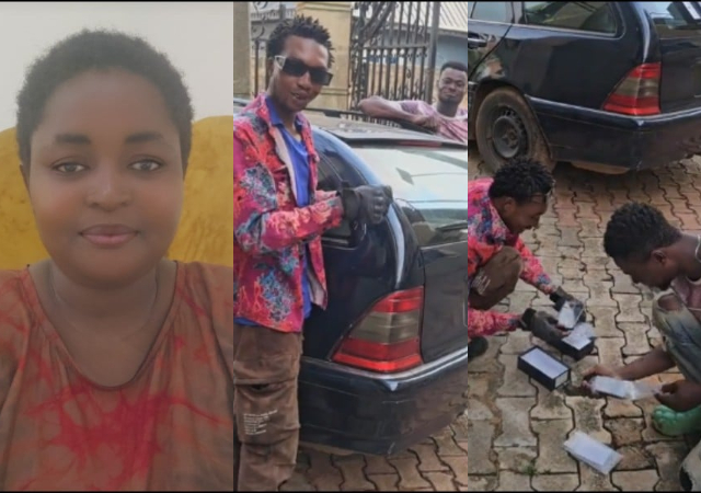 “Area no go hear word ooh” - Businesswoman surprises her riders with iPhone 13 Pro Max