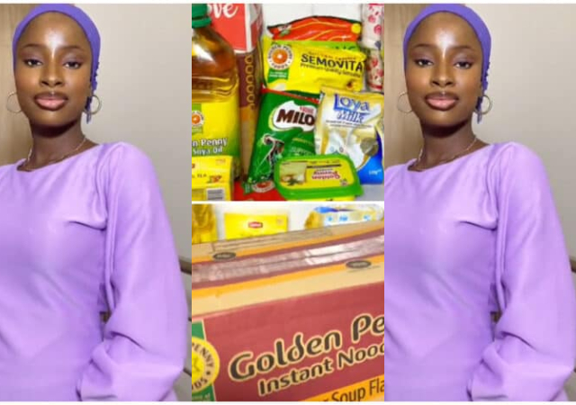 Serving female corp member flaunts foodstuff gifts she received from her PPA every 3 months