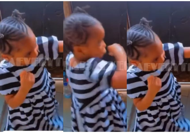 Nigerian parents sparks reactions as they teach little daughter boxing amid school bullying concerns 