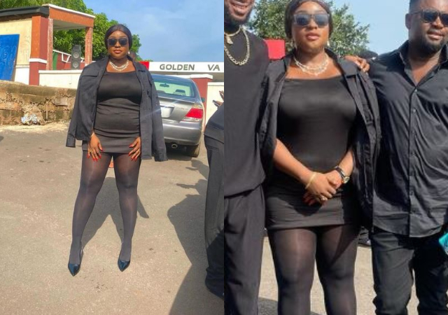 Some Of You Are Obviously Stup!d – Queen Wokoma Reacts After She Was Dragged Over Outfit To Jnr Pope’s Funeral