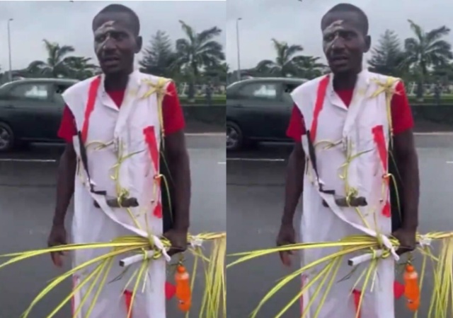 Juju Priest Joins Nationwide Protests, Laments State of Economy