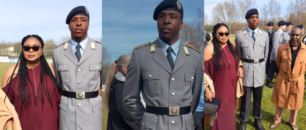 Former Nollywood Actress Sandra Achums’ Son Joins German Army