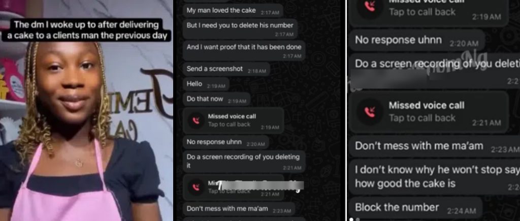 Baker Reveals Jealous Girlfriend’s Texts After Delivering Cake to Her Man