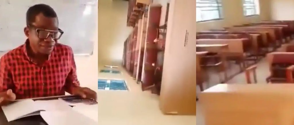 Lecturer Teaches Empty Classroom After Students Students Fail to Show Up