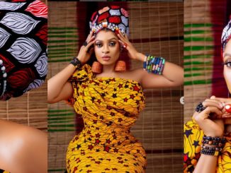 May Edochie Captivates Fans with New Yellow-Themed Photos