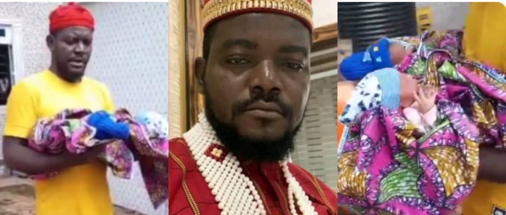 Viral Video Shows Enugu Native Doctor Ezeani Dedicating Twins to the gods