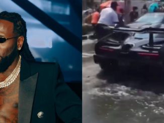 Burna Boy Spotted Driving ₦3.2 Billion McLaren Through Flooded Lagos Road