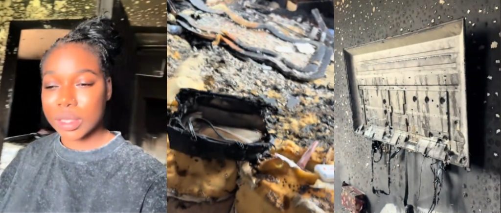Lady Cries Out After Scented Candle Burns Down Her Apartment