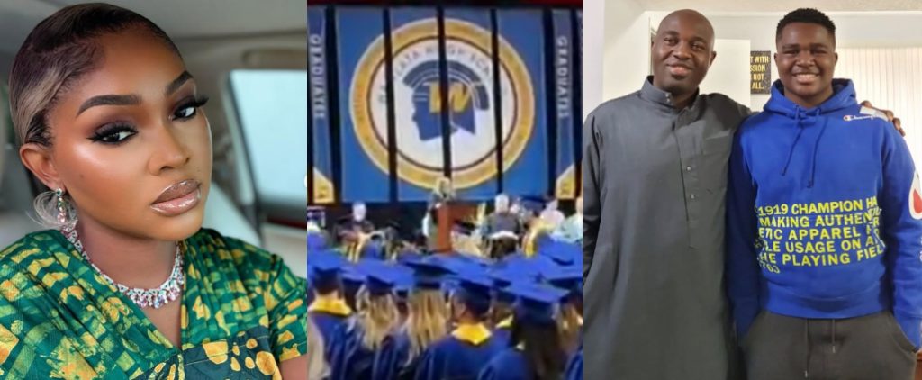 Mercy Aigbe Congratulates Stepson Jamal as He Graduates From High School